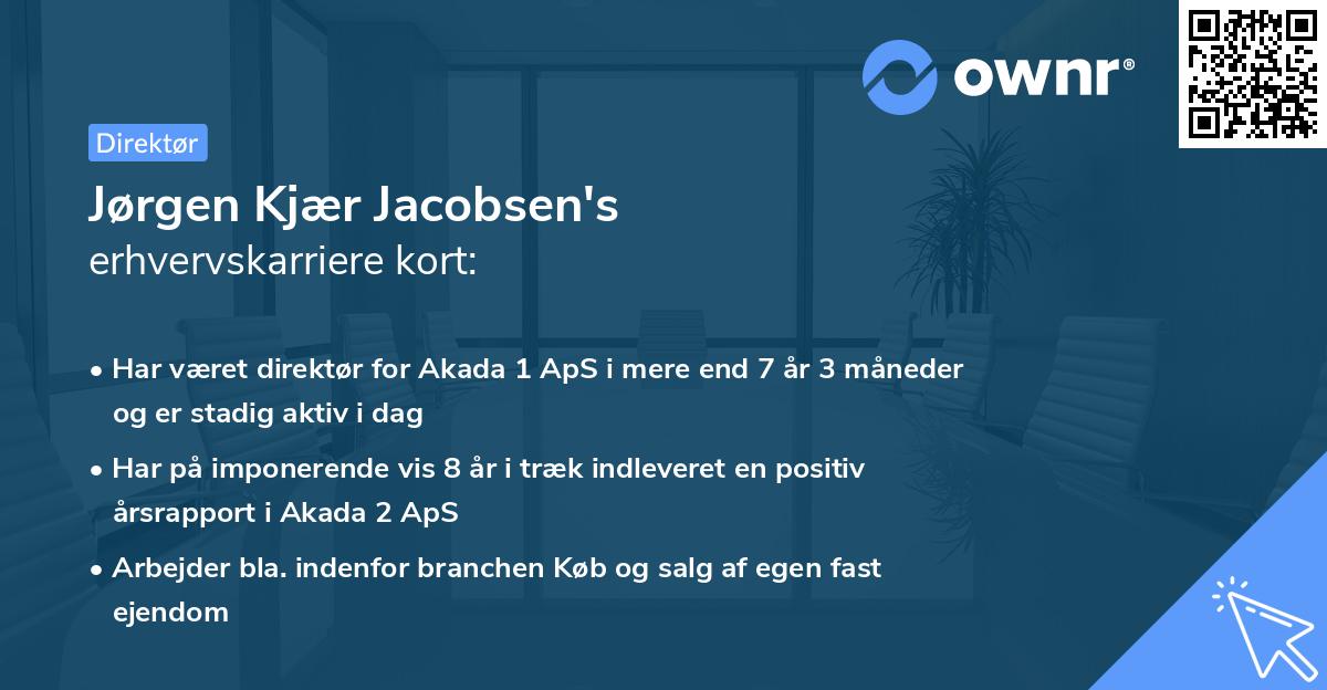 Jørgen Kjær Jacobsen's erhvervskarriere kort