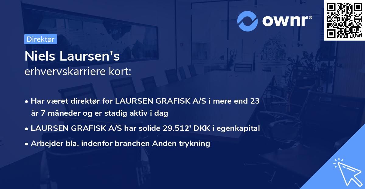 Niels Laursen's erhvervskarriere kort