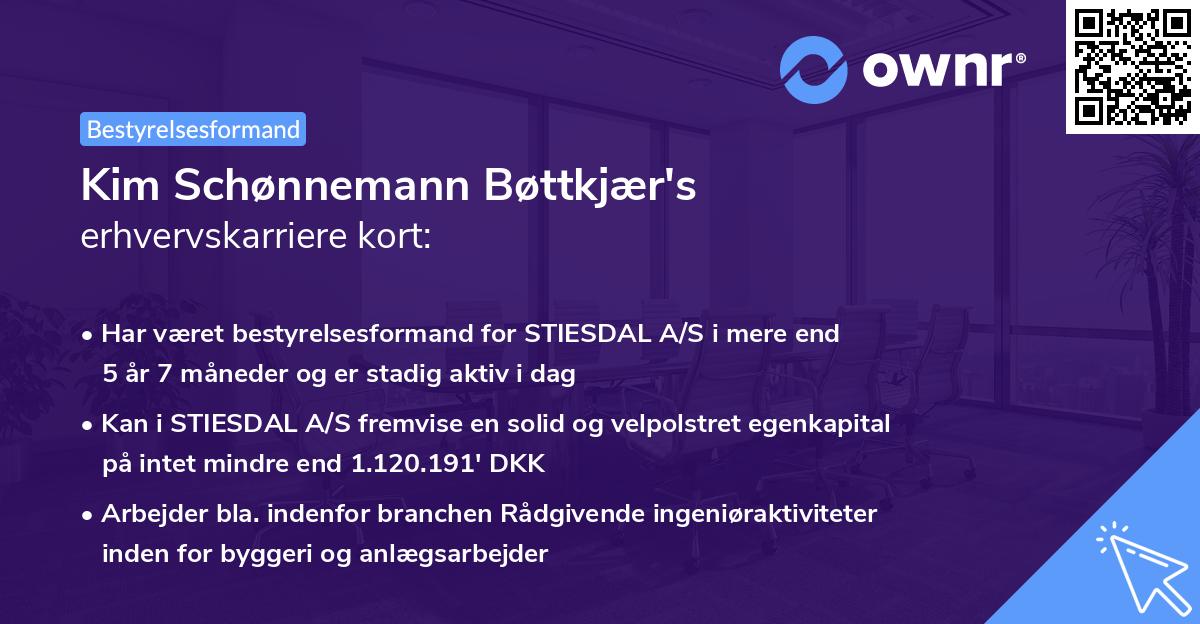 Kim Schønnemann Bøttkjær's erhvervskarriere kort