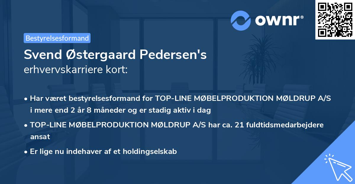 Svend Østergaard Pedersen's erhvervskarriere kort