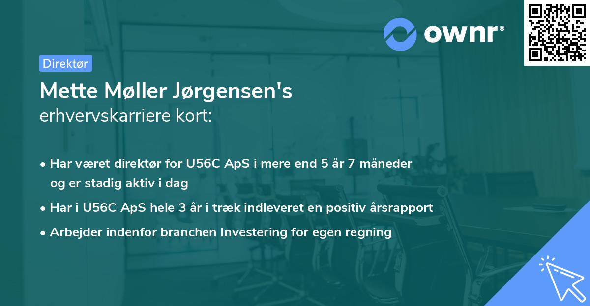 Mette Møller Jørgensen's erhvervskarriere kort