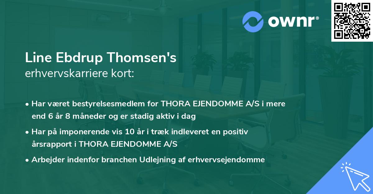 Line Ebdrup Thomsen's erhvervskarriere kort