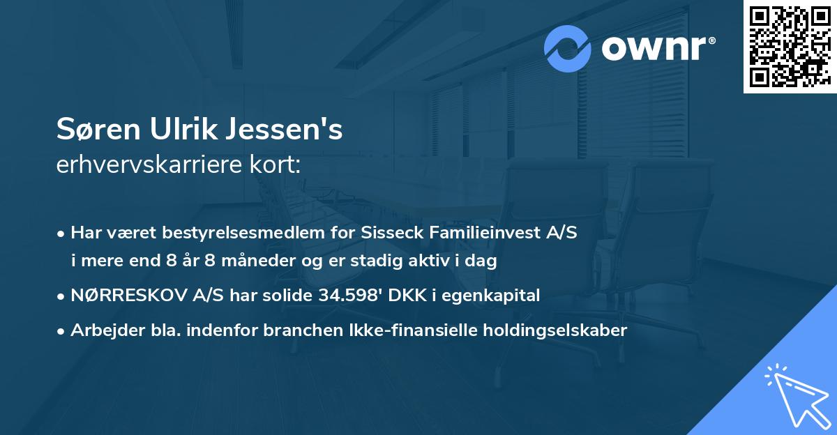 Søren Ulrik Jessen's erhvervskarriere kort