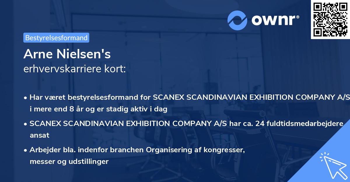 Arne Nielsen's erhvervskarriere kort