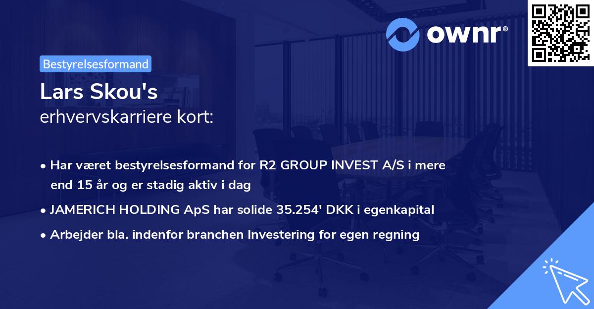 Lars Skou's erhvervskarriere kort