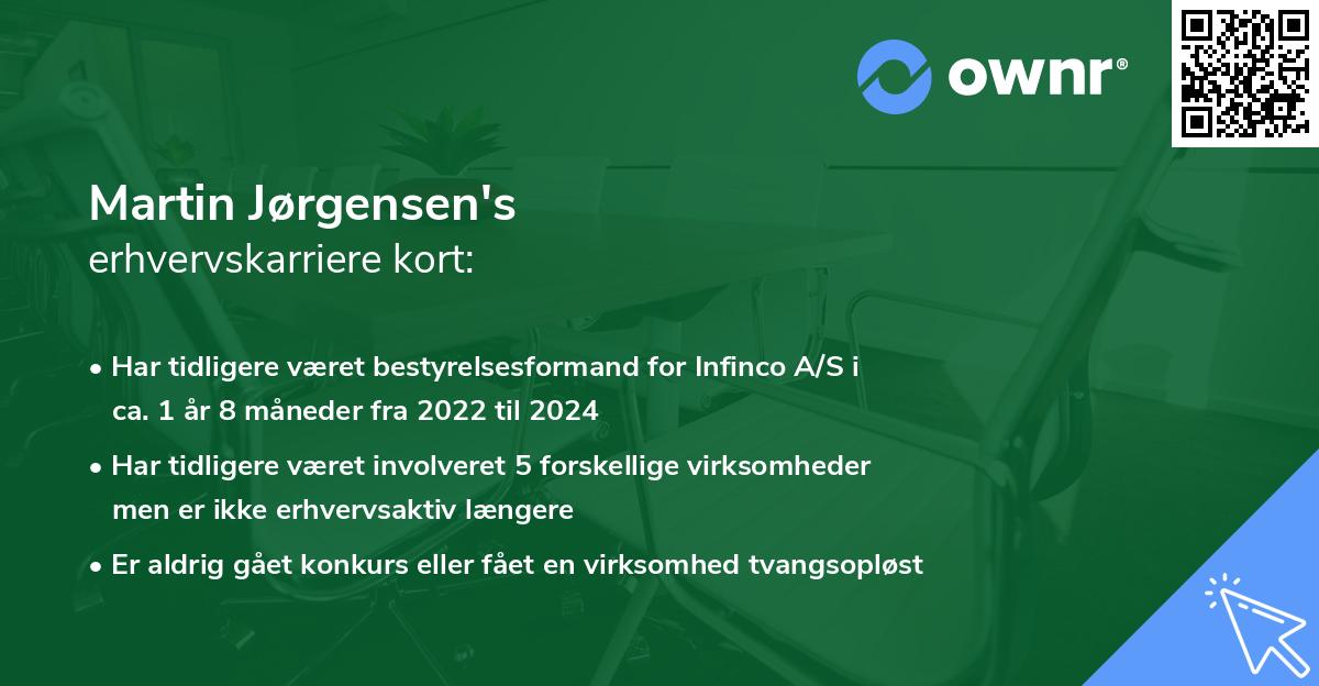 Martin Jørgensen's erhvervskarriere kort