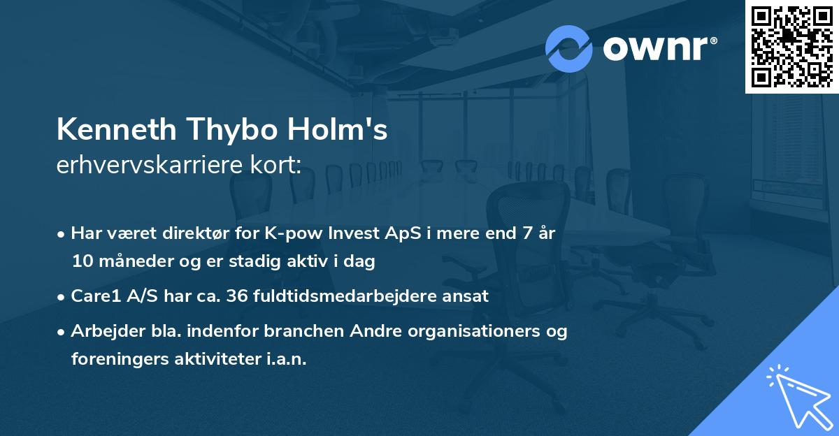 Kenneth Thybo Holm's erhvervskarriere kort