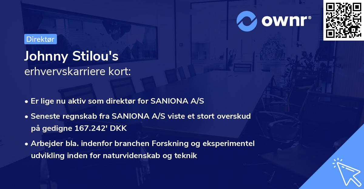 Johnny Stilou's erhvervskarriere kort