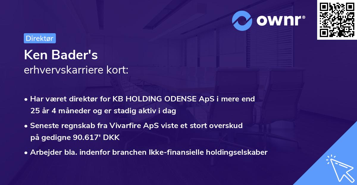 Ken Bader's erhvervskarriere kort