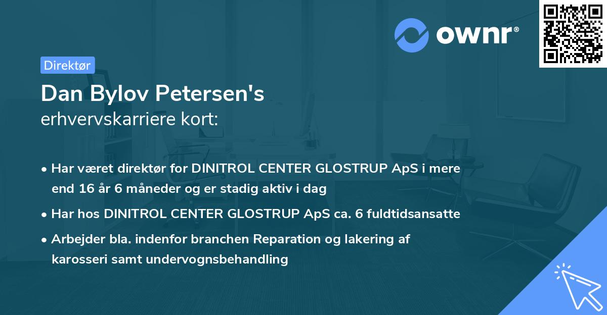 Dan Bylov Petersen's erhvervskarriere kort