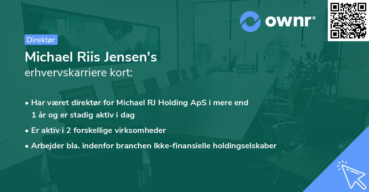 Michael Riis Jensen's erhvervskarriere kort