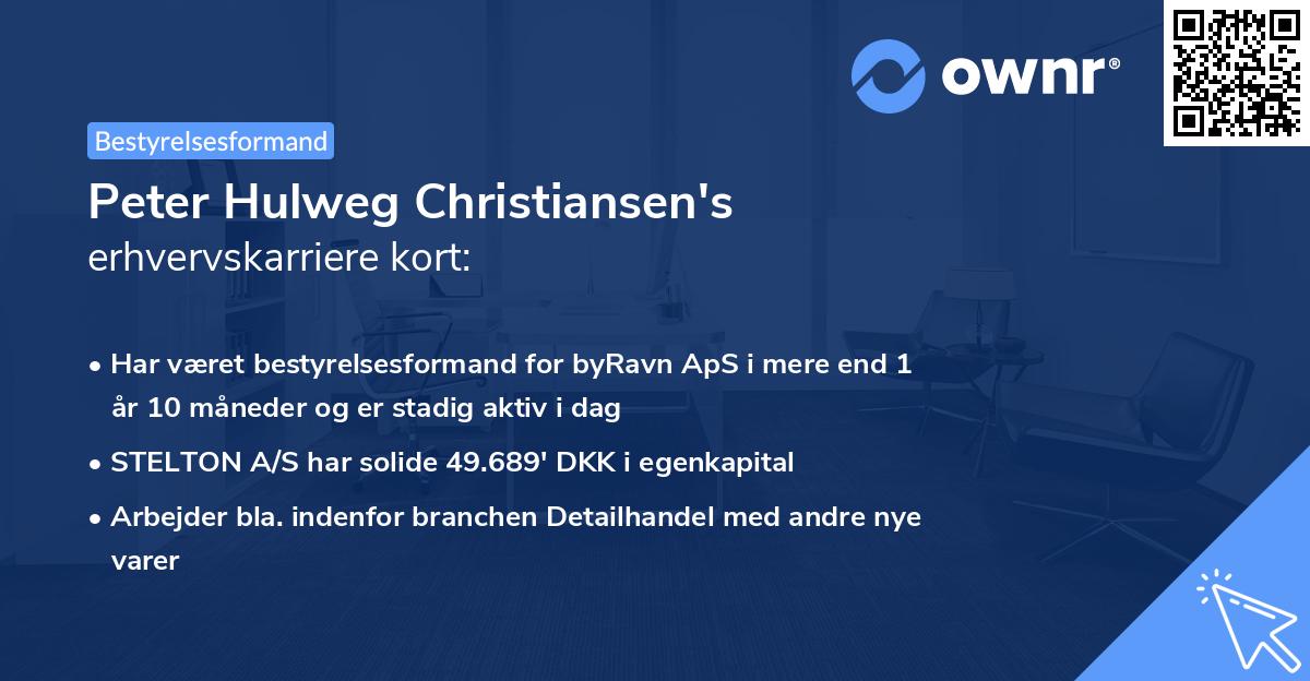 Peter Hulweg Christiansen's erhvervskarriere kort