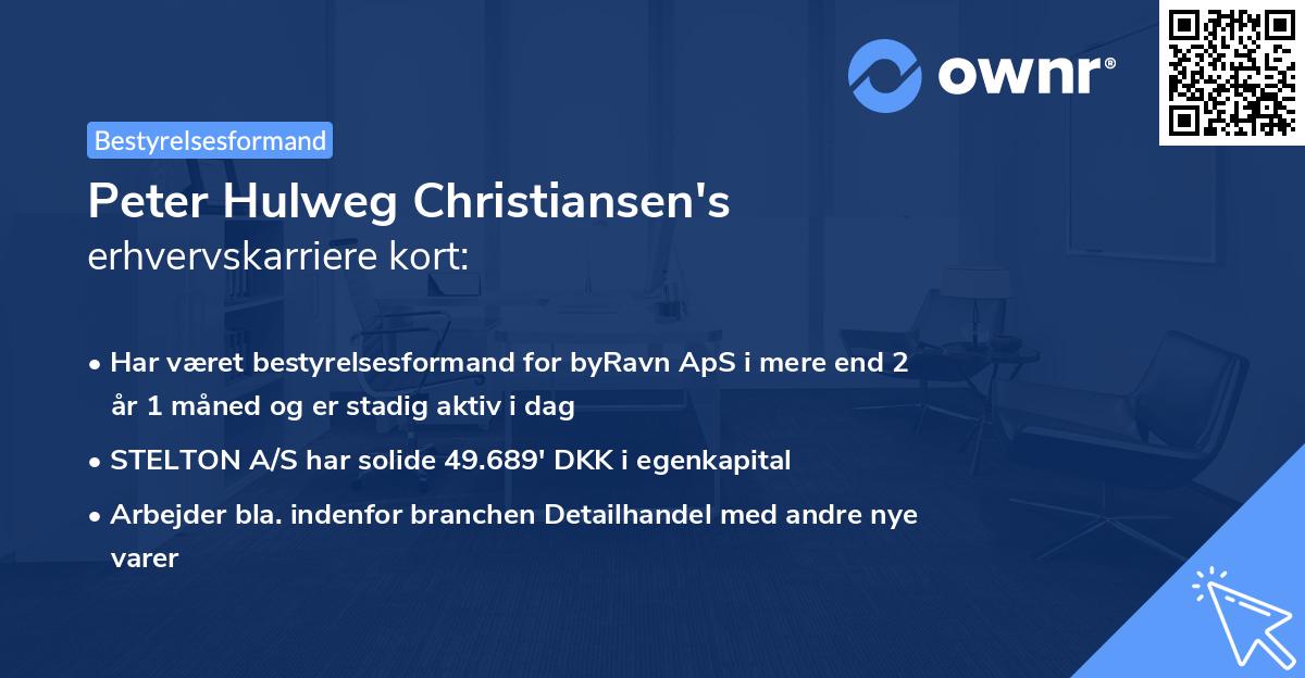 Peter Hulweg Christiansen's erhvervskarriere kort