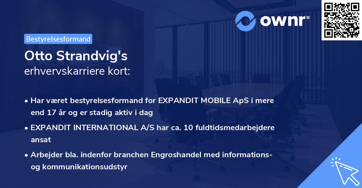Otto Strandvig's erhvervskarriere kort