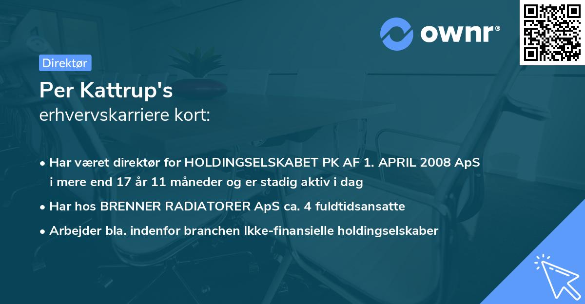 Per Kattrup's erhvervskarriere kort