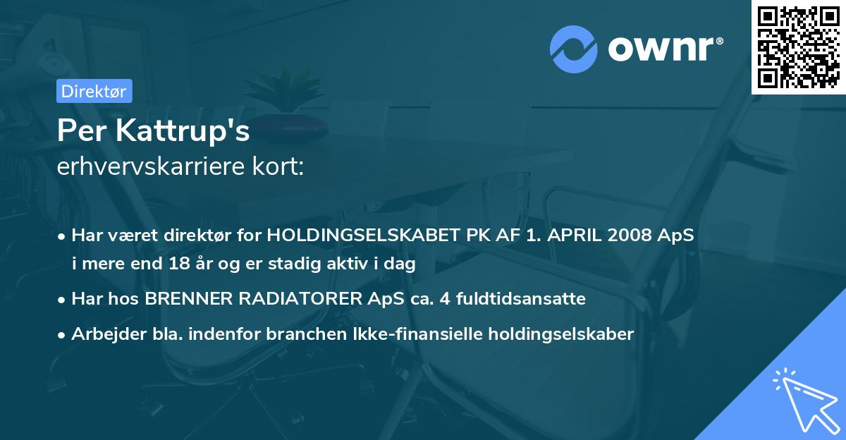 Per Kattrup's erhvervskarriere kort