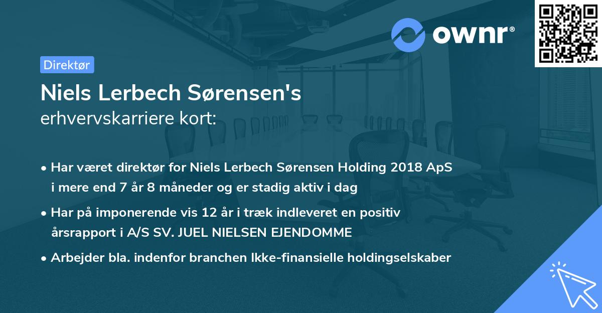 Niels Lerbech Sørensen's erhvervskarriere kort