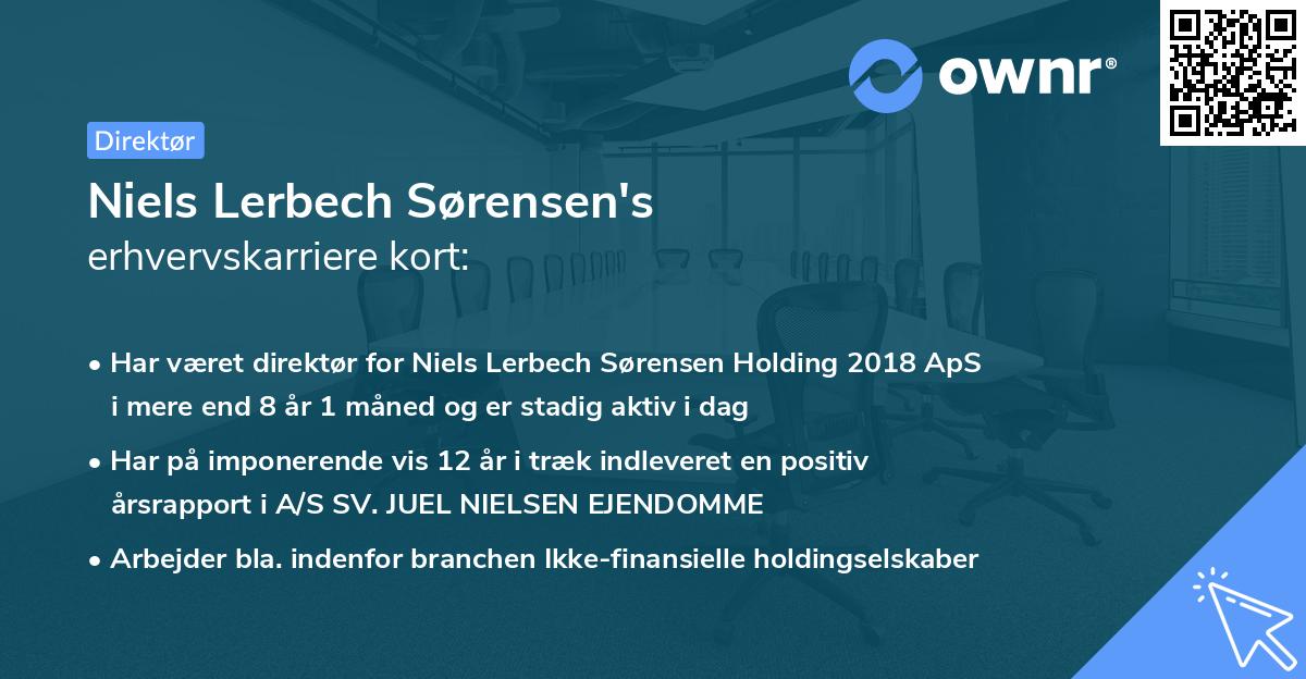 Niels Lerbech Sørensen's erhvervskarriere kort