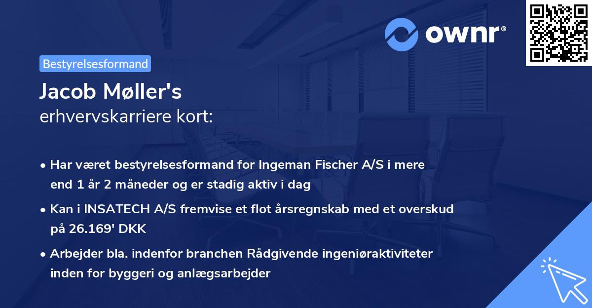 Jacob Møller's erhvervskarriere kort