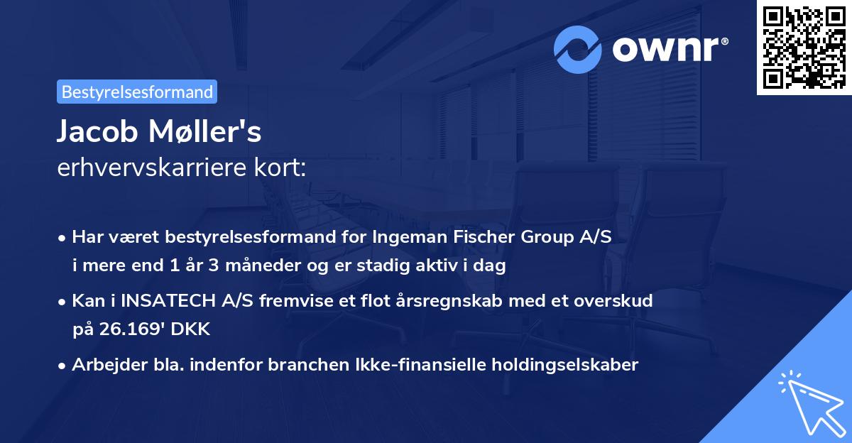 Jacob Møller's erhvervskarriere kort