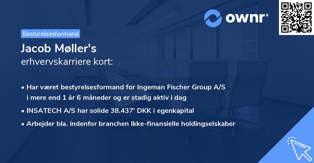 Jacob Møller's erhvervskarriere kort