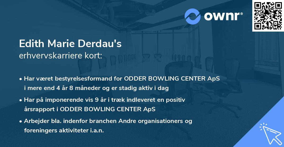 Edith Marie Derdau's erhvervskarriere kort