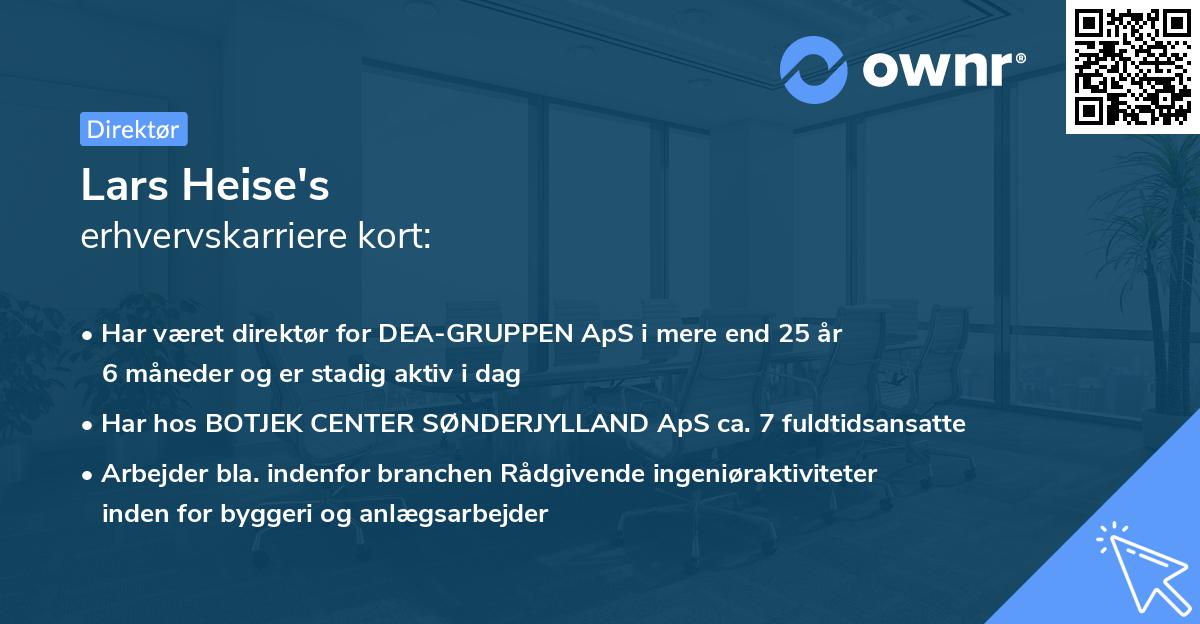Lars Heise's erhvervskarriere kort