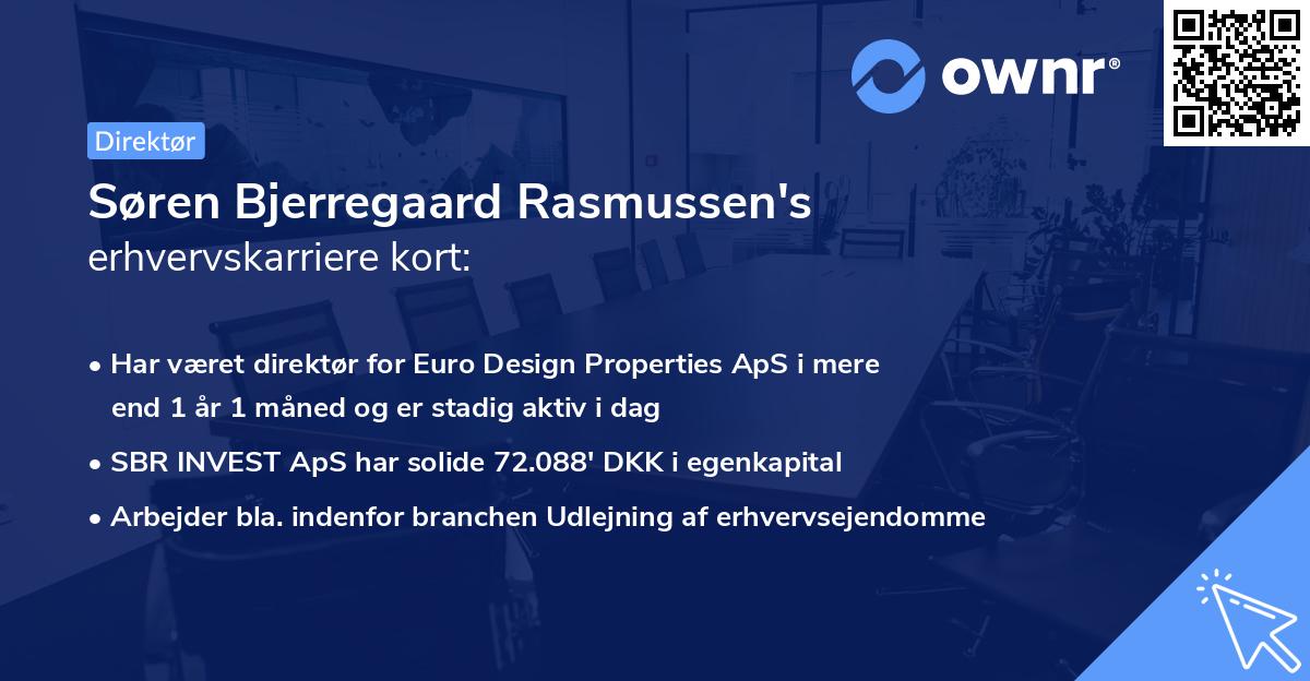 Søren Bjerregaard Rasmussen's erhvervskarriere kort