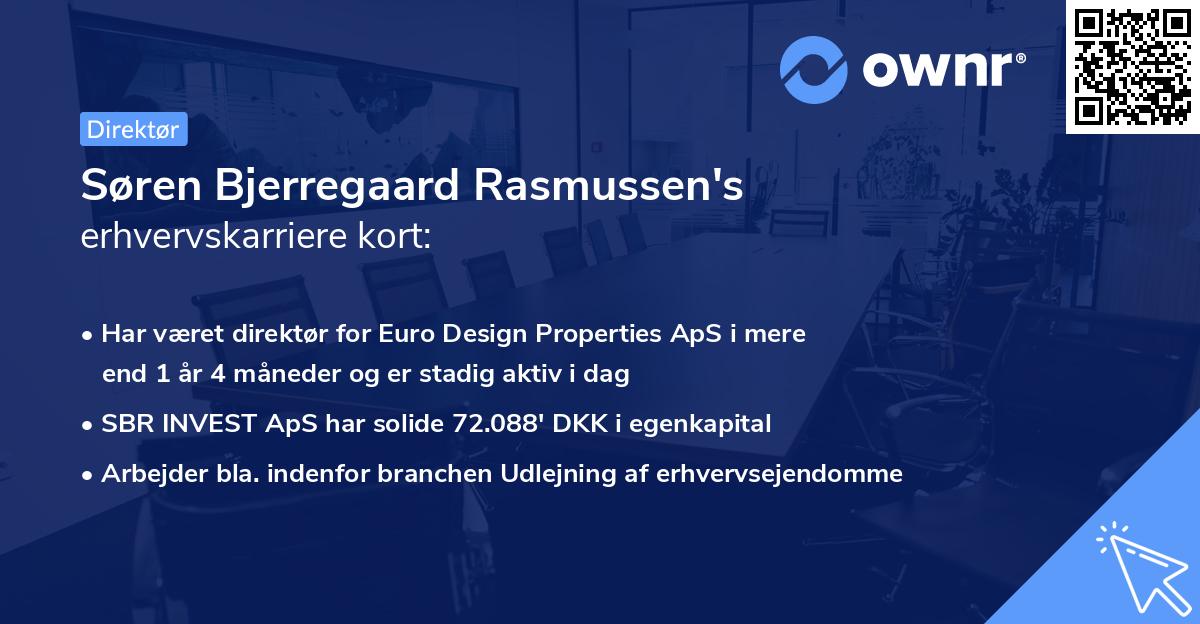 Søren Bjerregaard Rasmussen's erhvervskarriere kort