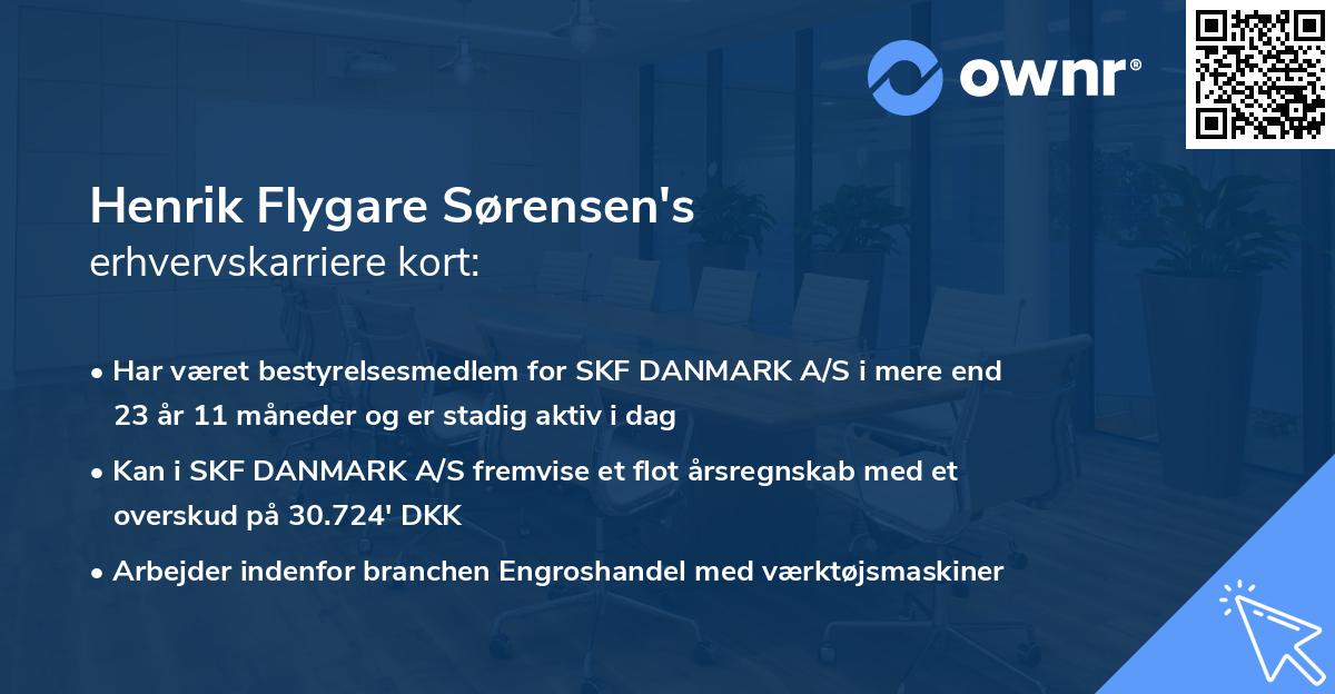 Henrik Flygare Sørensen's erhvervskarriere kort