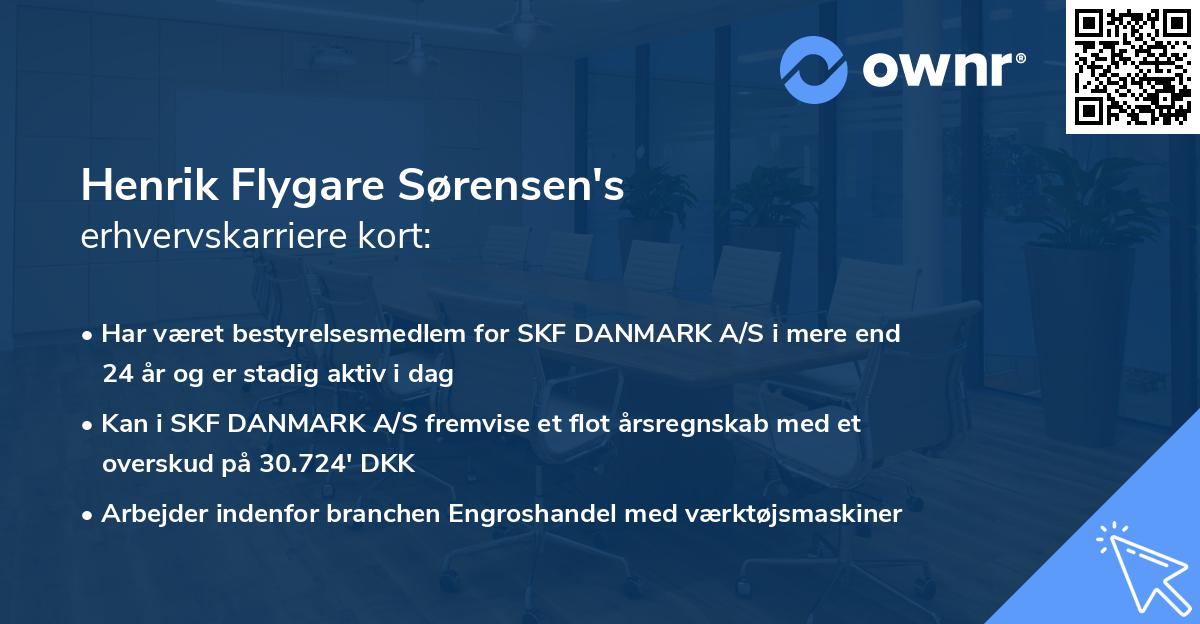 Henrik Flygare Sørensen's erhvervskarriere kort