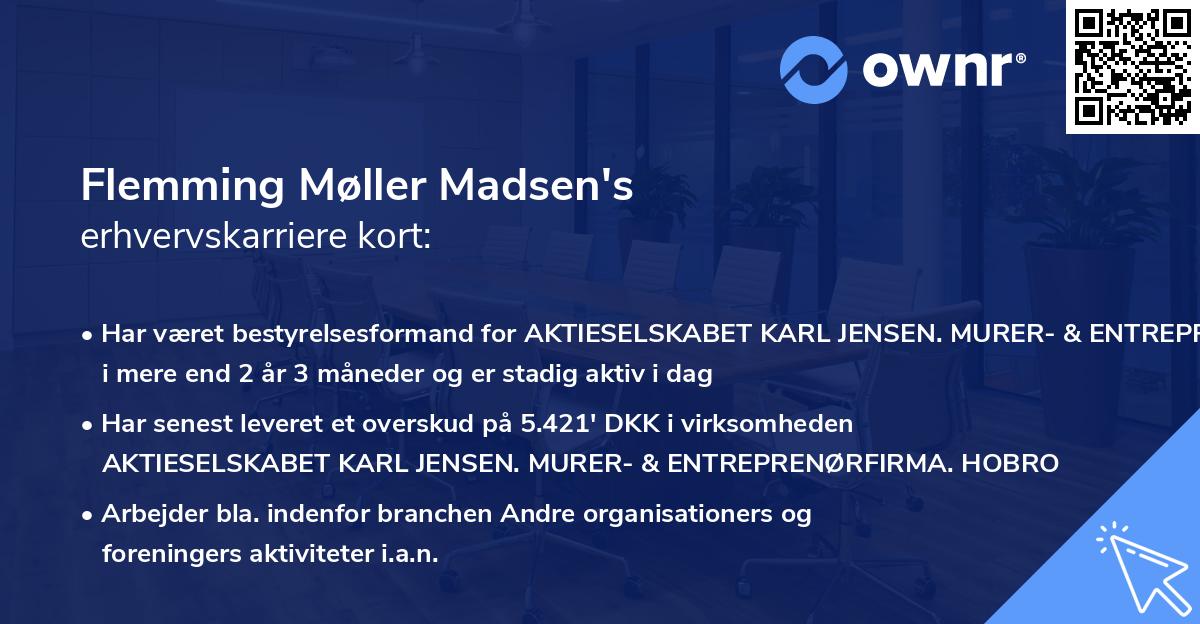 Flemming Møller Madsen's erhvervskarriere kort