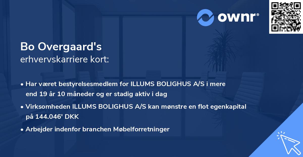 Bo Overgaard's erhvervskarriere kort