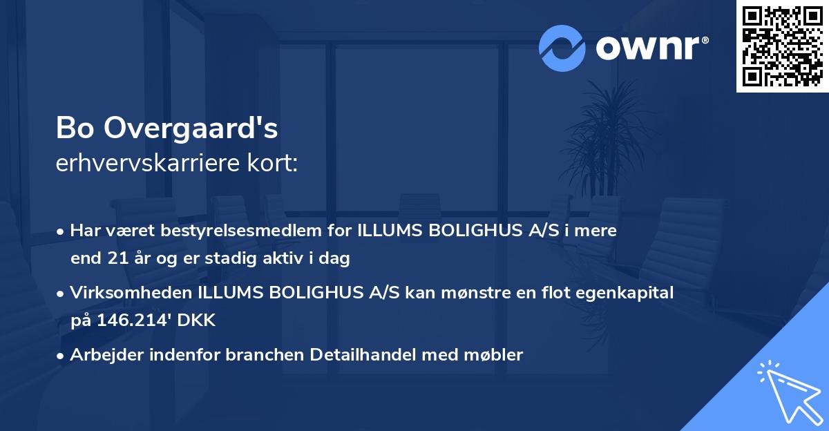 Bo Overgaard's erhvervskarriere kort