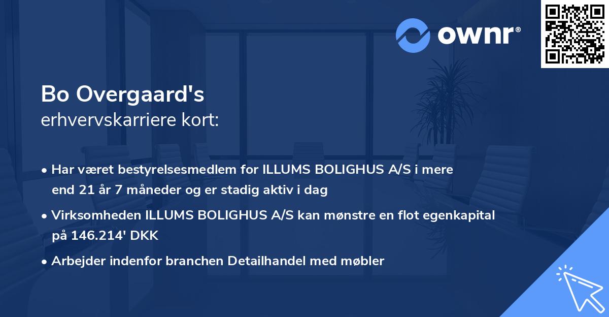 Bo Overgaard's erhvervskarriere kort