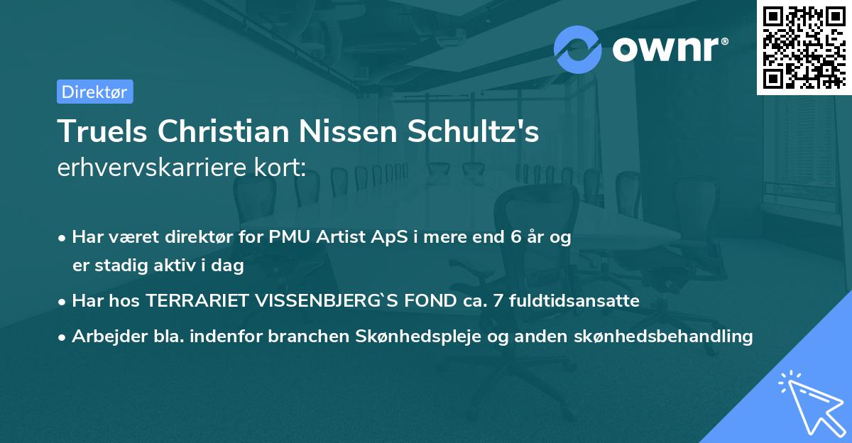 Truels Christian Nissen Schultz's erhvervskarriere kort