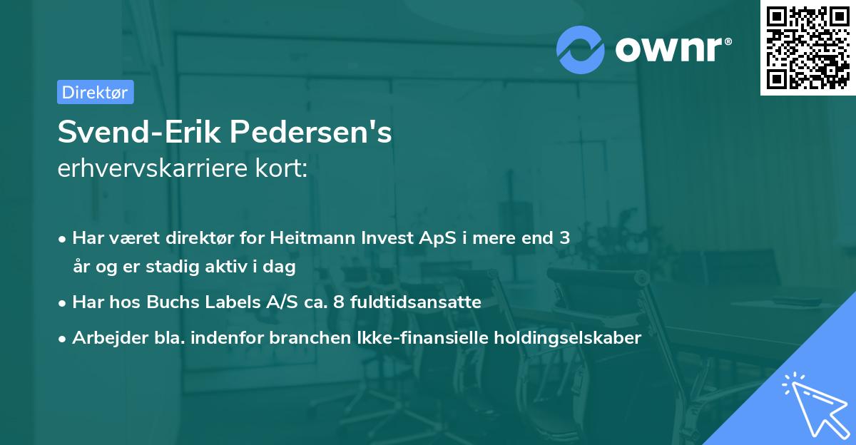 Svend-Erik Pedersen's erhvervskarriere kort