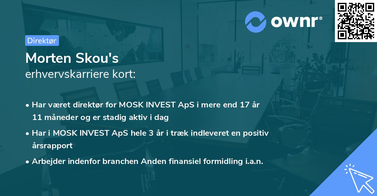 Morten Skou's erhvervskarriere kort