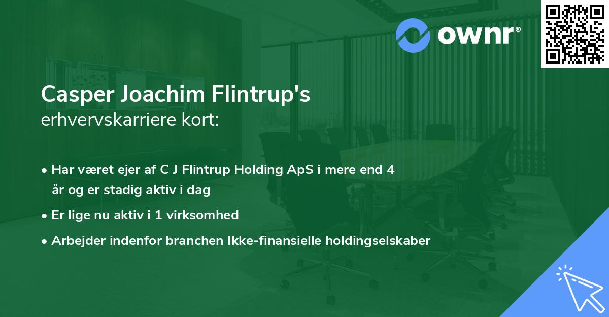 Casper Joachim Flintrup's erhvervskarriere kort