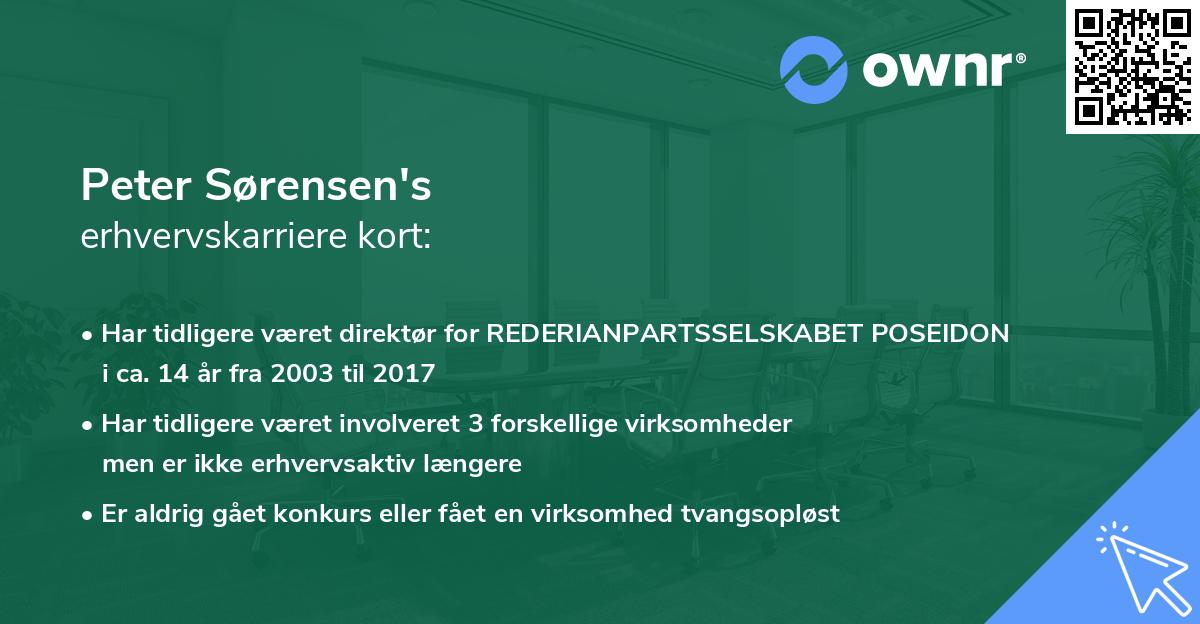 Peter Sørensen's erhvervskarriere kort