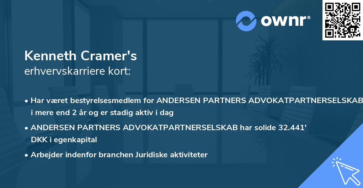 Kenneth Cramer's erhvervskarriere kort