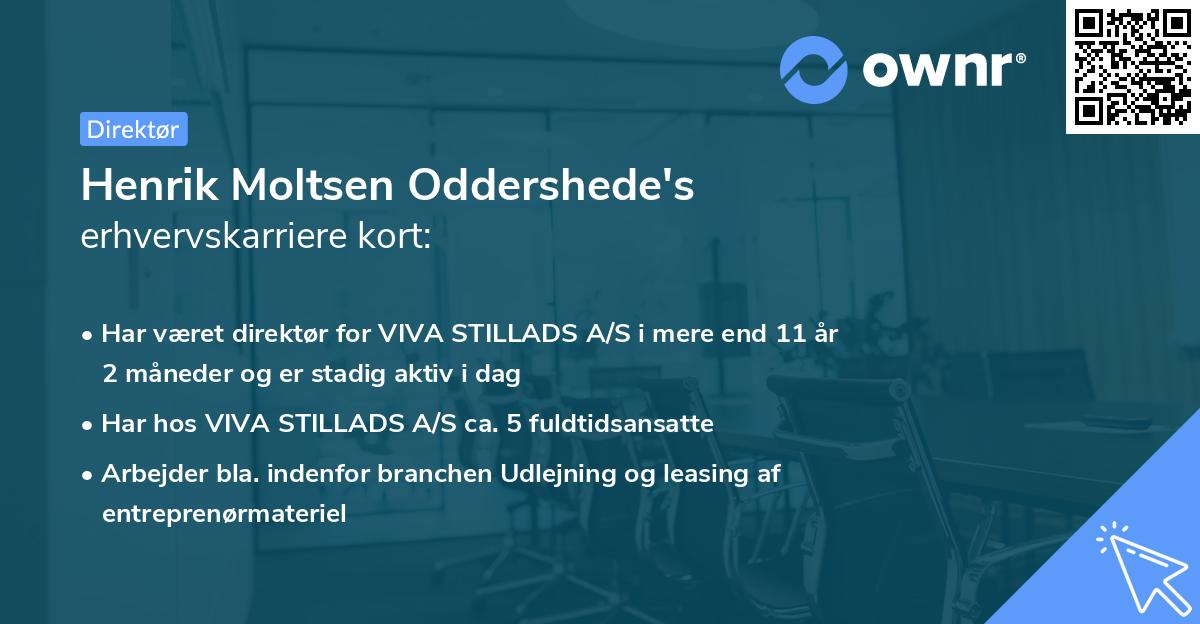 Henrik Moltsen Oddershede's erhvervskarriere kort