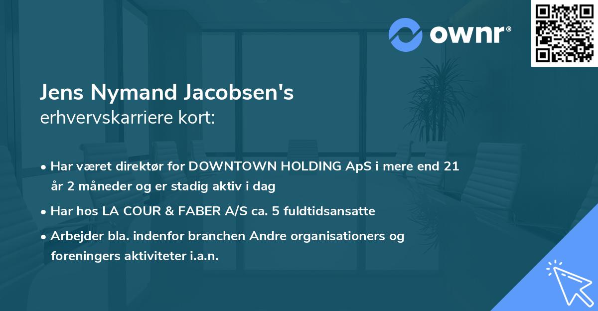 Jens Nymand Jacobsen's erhvervskarriere kort
