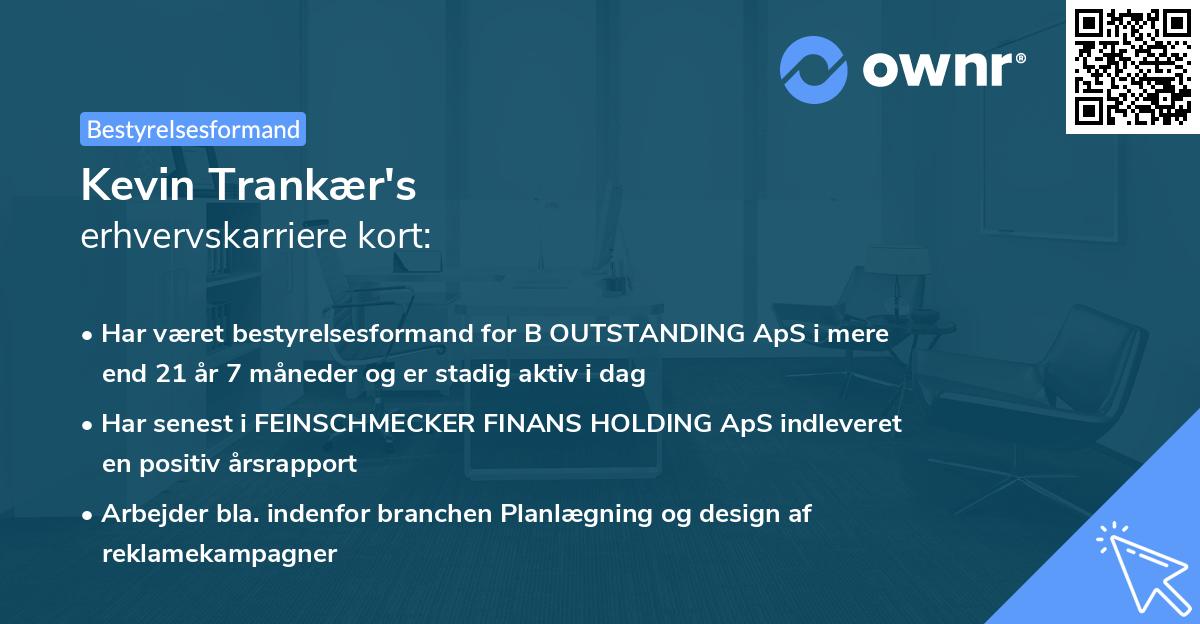Kevin Trankær's erhvervskarriere kort