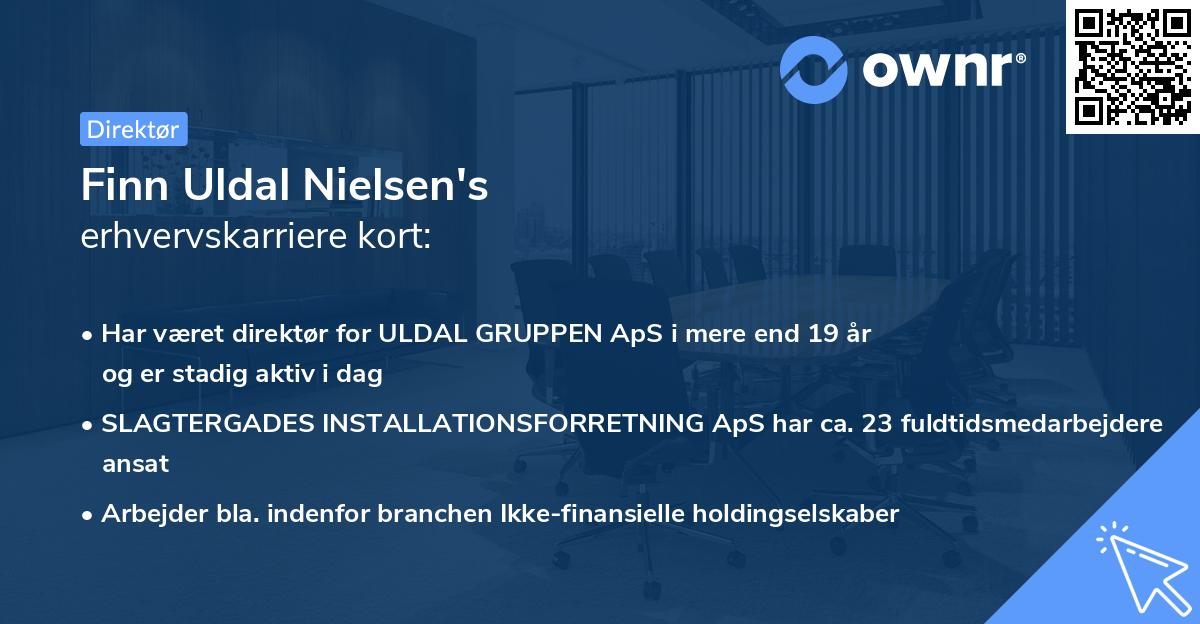 Finn Uldal Nielsen's erhvervskarriere kort