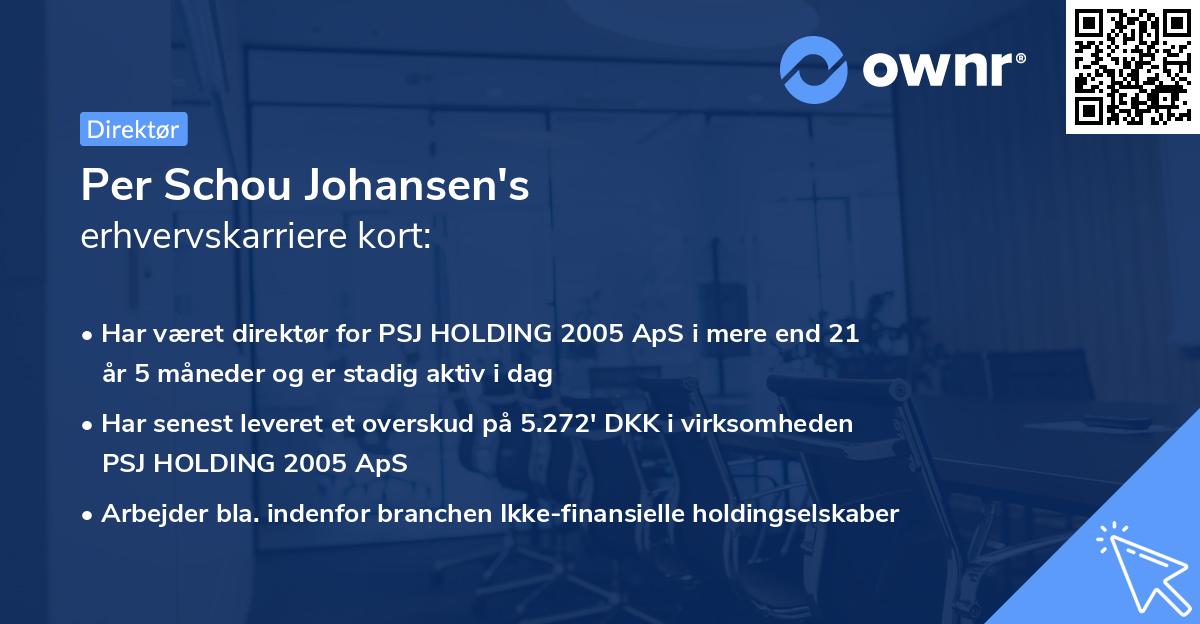 Per Schou Johansen's erhvervskarriere kort