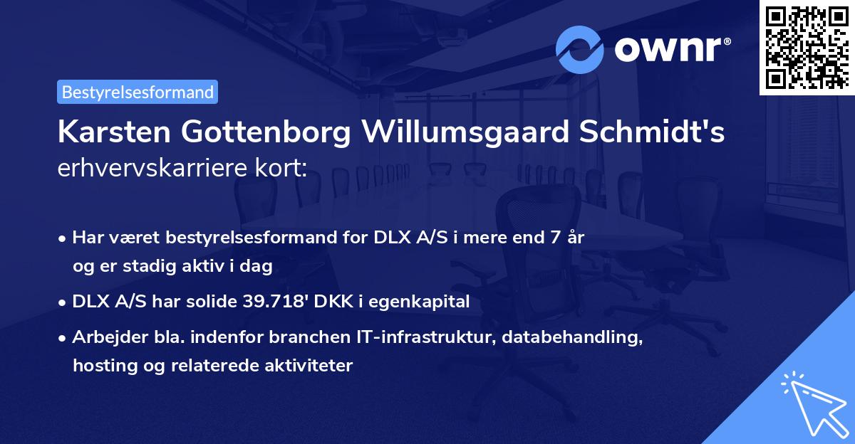 Karsten Gottenborg Willumsgaard Schmidt's erhvervskarriere kort