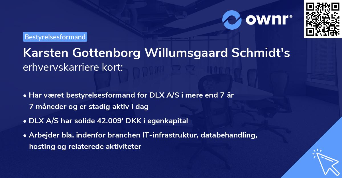 Karsten Gottenborg Willumsgaard Schmidt's erhvervskarriere kort