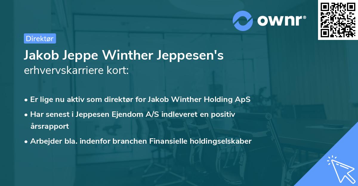 Jakob Jeppe Winther Jeppesen's erhvervskarriere kort
