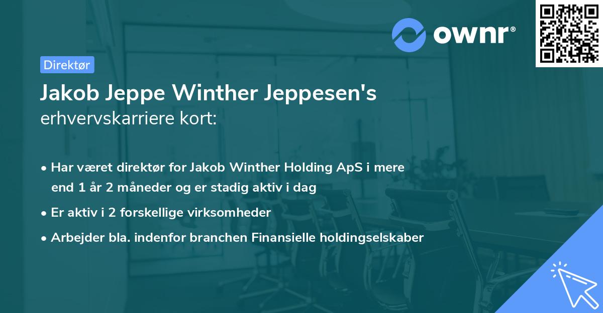 Jakob Jeppe Winther Jeppesen's erhvervskarriere kort